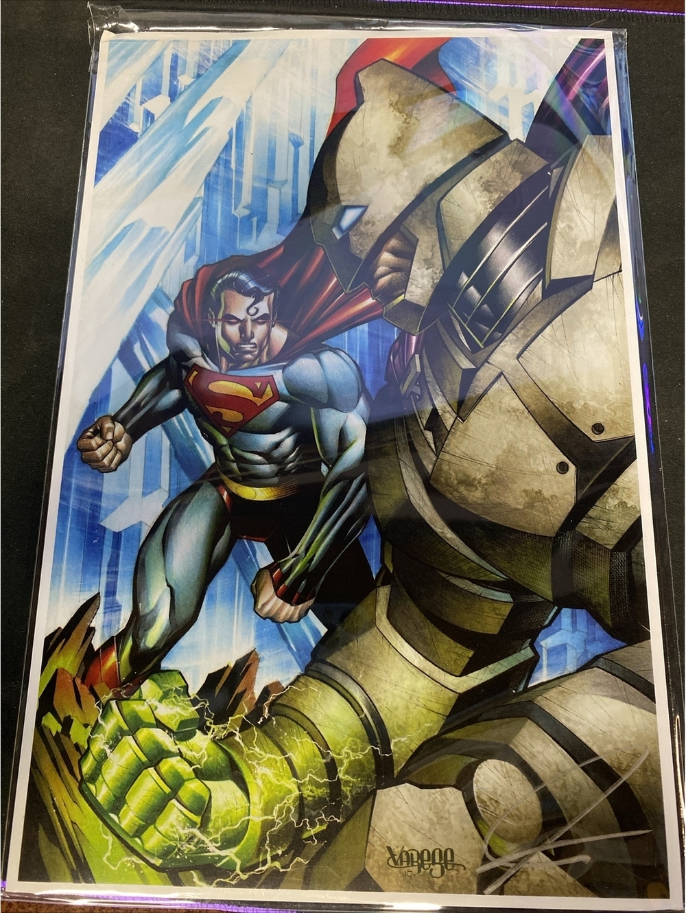 Batman Vs Superman 8 x 12 Art Print Signed by Varege